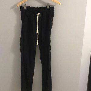 Roxy drawstring black pants